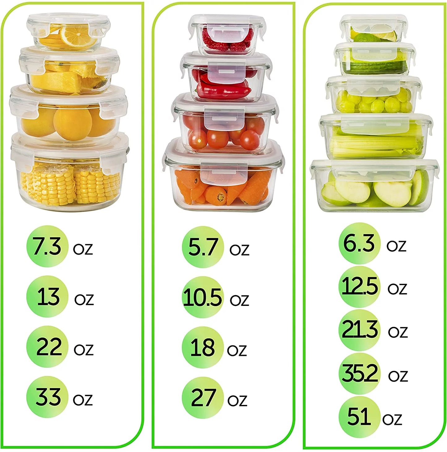 Ultimate 26-Piece Glass Meal Prep & Food Storage Container Set - Stay Organized and Fresh!