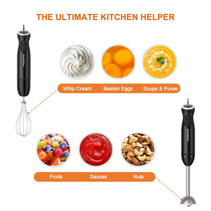 Ultimate 12-Speed Immersion Hand Blender for Effortless Blending and Mixing