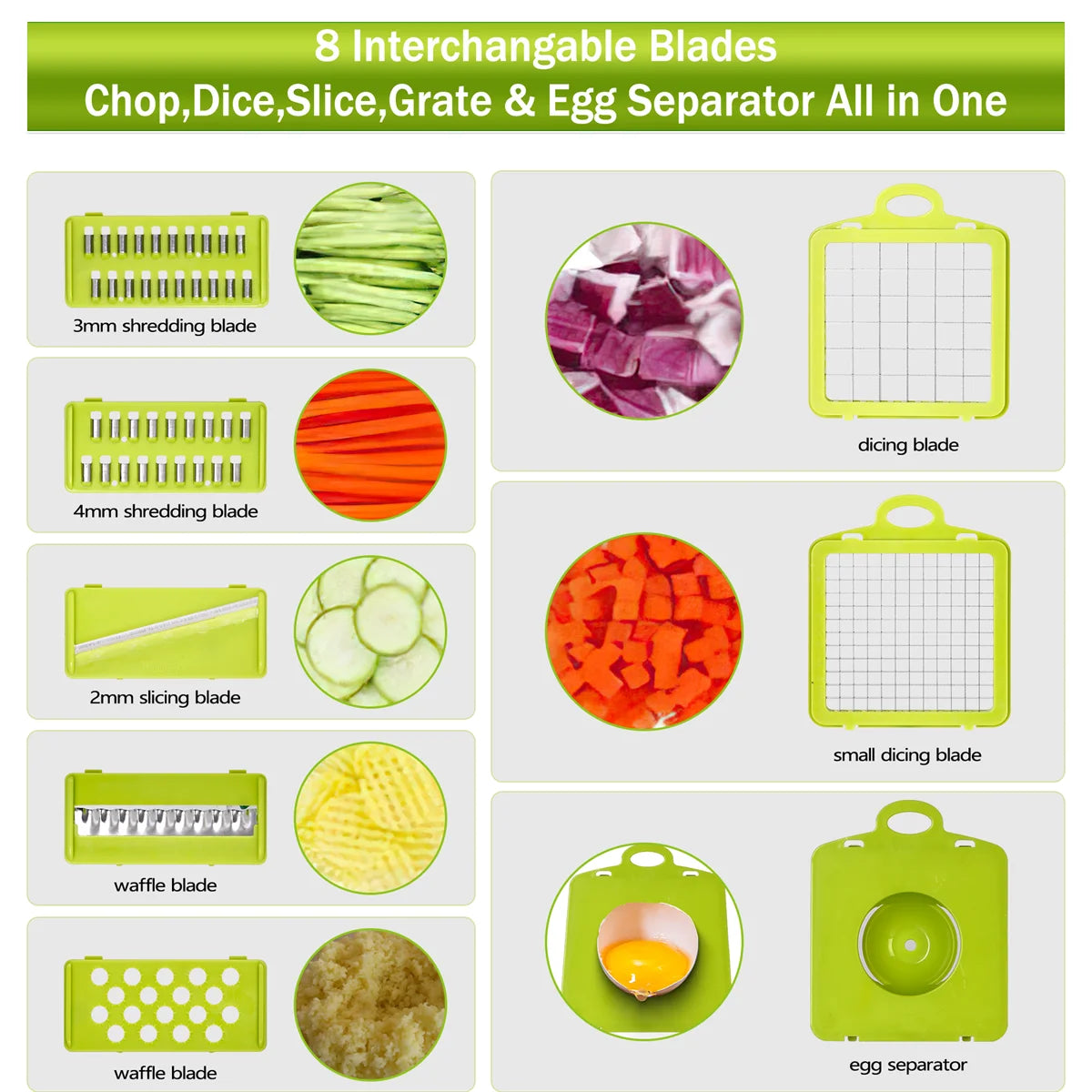 Revolutionize Your Cooking with the 12-in-1 Multi-Functional Vegetable Chopper - Effortless Slicing, Dicing, and Draining!