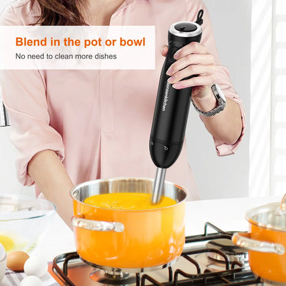 Ultimate 12-Speed Immersion Hand Blender for Effortless Blending and Mixing