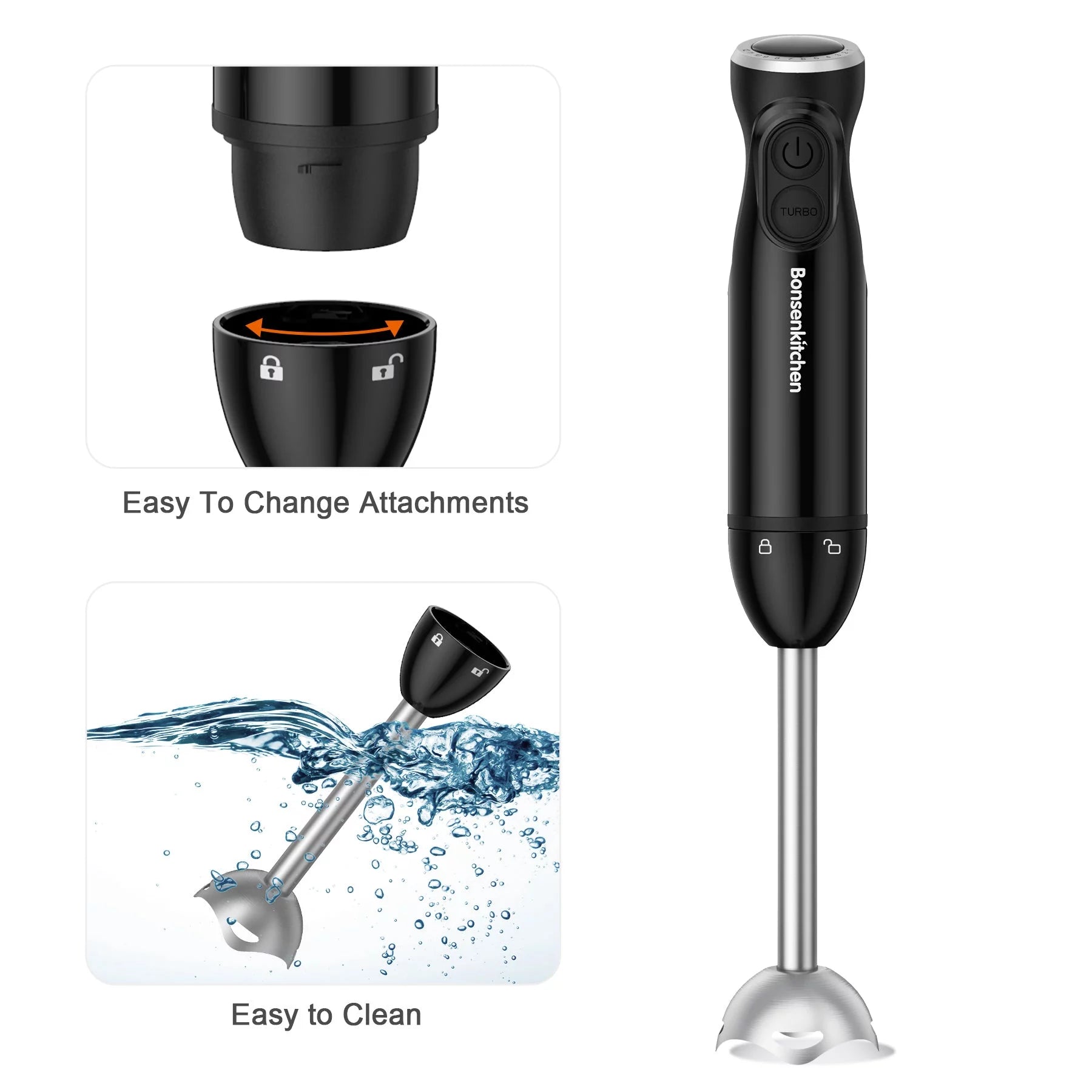 Ultimate 12-Speed Immersion Hand Blender for Effortless Blending and Mixing